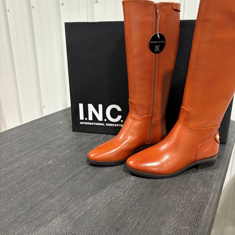 ✨ INC Aleah Leather Riding Boots – Size 7 (Brand New!) ✨